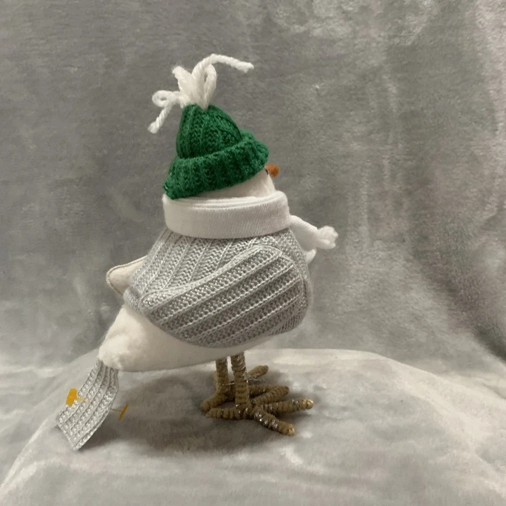 Target Wondershop Juniper Bird Figurine 2018 Grey Sweater Green Hat White